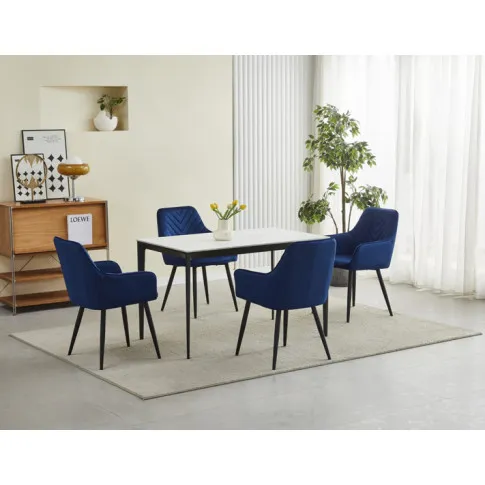 wizualizacja granatowego fotela Burdinio