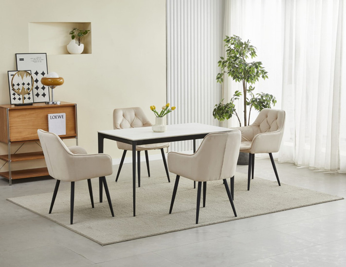 Nowoczesne krzesło welurowe Zenila