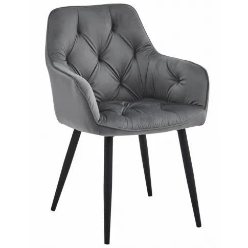 szare pikowane krzesło Noir