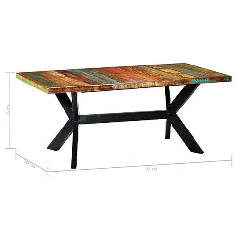 Szczegółowe zdjęcie nr 6 produktu Stół industrialny vintage Armur 2V