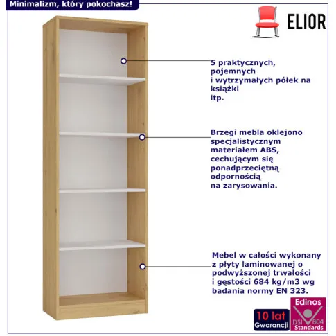 regał do salonu na ksiazki Nidan 3X