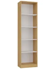 Otwarty regał biurowy 50 cm dąb artisan + biały - Trovi w sklepie Edinos.pl