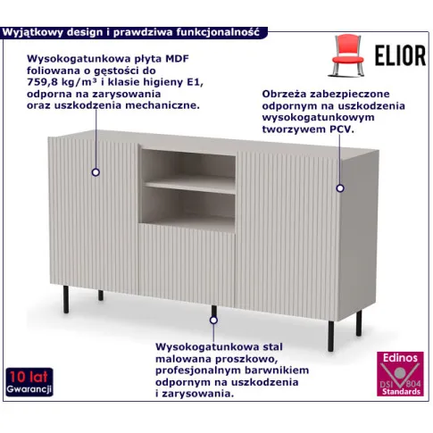 Nowoczesna komoda z pólkami Sorilox 4X