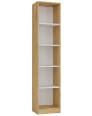 Nowoczesny wąski regał dąb artisan + biały - Nidan 2X w sklepie Edinos.pl