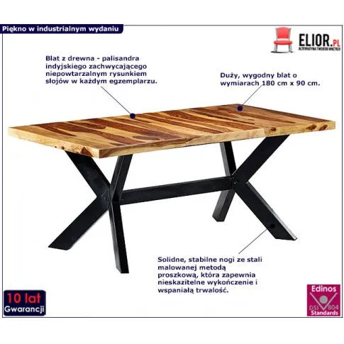 Zdjęcie stół industrialny drewniany Armur 5V | Edinos.pl
