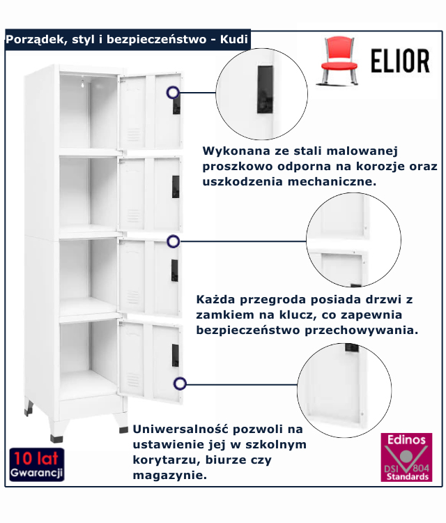 infografika szafki zamykanej na klucz Bambi