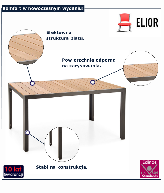 Stolik ogrodowy Isna 4X