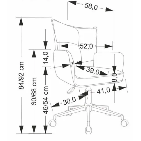 Wymiary dla fotela Spartina