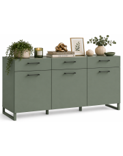 Minimalistyczna komoda na płozach szałwia - Alwa 4X w sklepie Edinos.pl