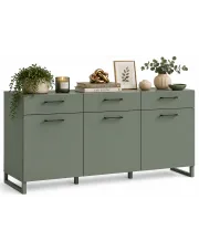 Minimalistyczna komoda do salonu na płozach szałwia - Alwa 4X w sklepie Edinos.pl