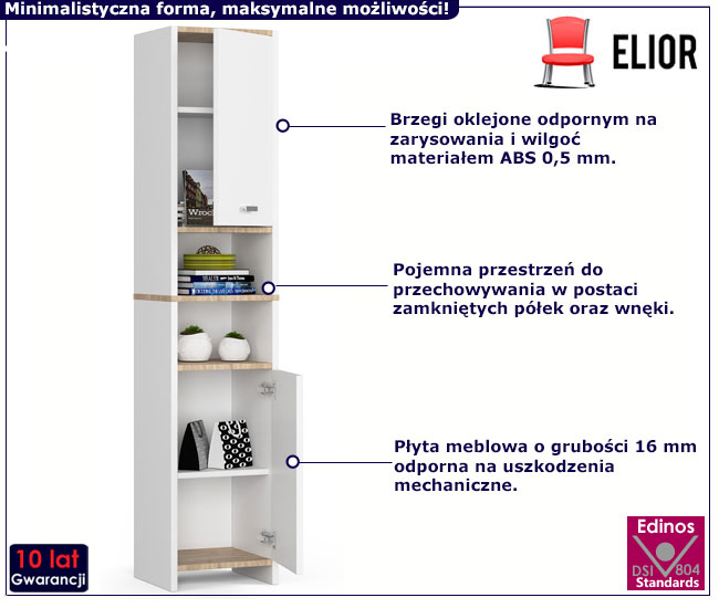 Regał łazienkowy Zimos biały