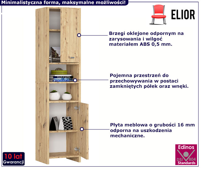 Regał łazienkowy Zimos dąb artisan