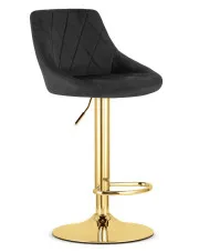 Czarny stylowy hoker welurowy w stylu glamour - Soxi  w sklepie Edinos.pl