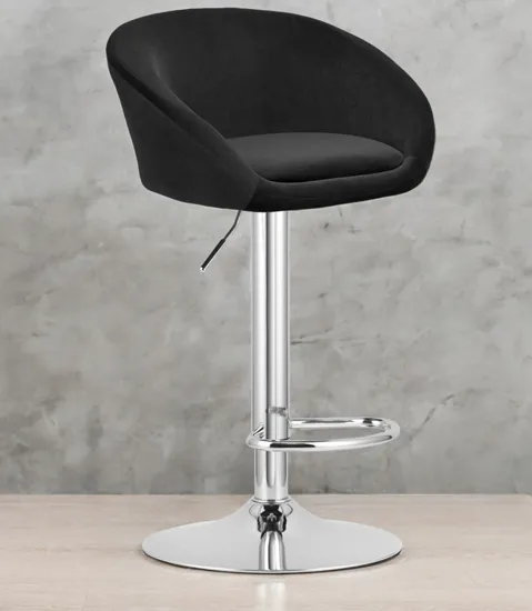 wizualizacja czarnego hokera chromowanej nodze Mona 4X