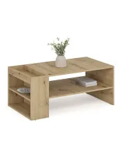 Prostokątna ława dąb artisan - Acer w sklepie Edinos.pl