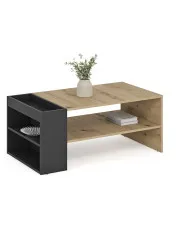 Ława kawowa dąb artisan + czarny - Acer w sklepie Edinos.pl