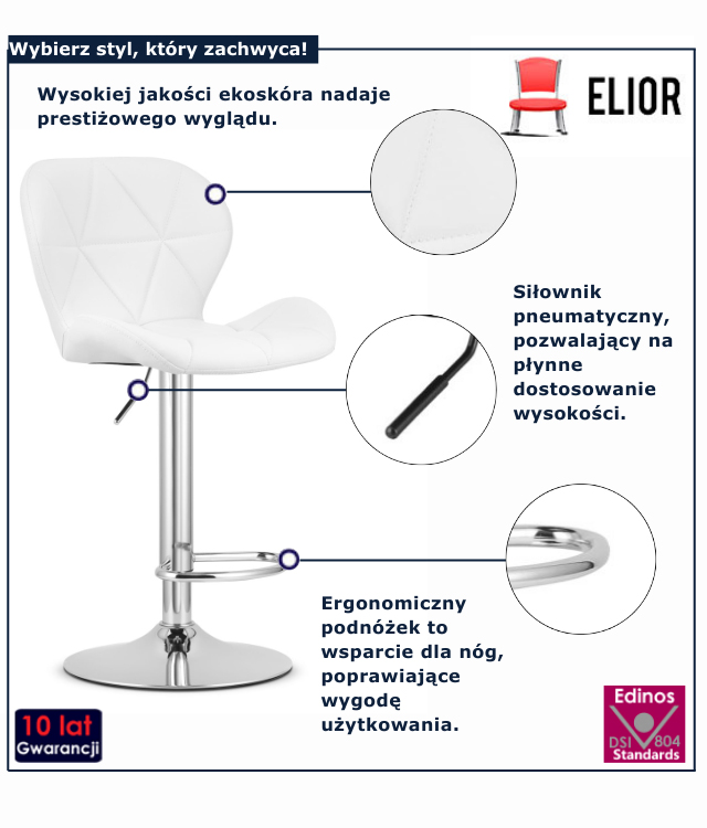 chromowany biały hoker Soreli