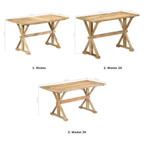 Zdjęcie stół drewniany Driven 3X jasnobrązowy | Edinos.pl