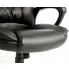 Szczegółowe zdjęcie nr 5 produktu Czarny skórzany fotel biurowy obrotowy do gabinetu - Notra