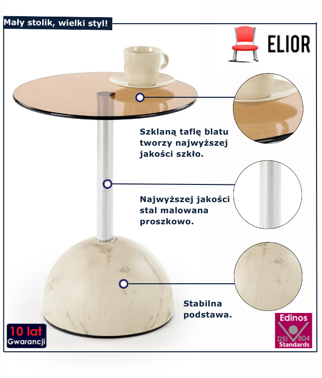 Nowoczesny stolik kawowy Lisa