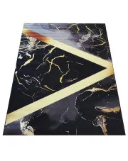 Czarny nowoczesny dywan w złote wzory 120x180 - Eglam 4X w sklepie Edinos.pl