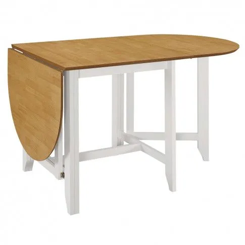 Fotografia Rozsuwany stół Kores – biało-brązowy z kategorii Stoły