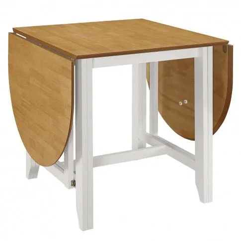 Szczegółowe zdjęcie nr 5 produktu Rozsuwany stół Kores – biało-brązowy