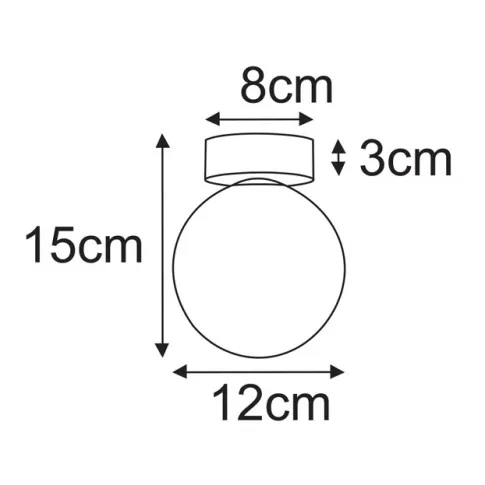 Rysunek techniczny lampy sufitowej J004 Jokanta