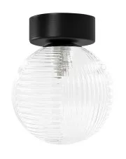 Transparentna ryflowana lampa sufitowa - J004-Jokanta w sklepie Edinos.pl