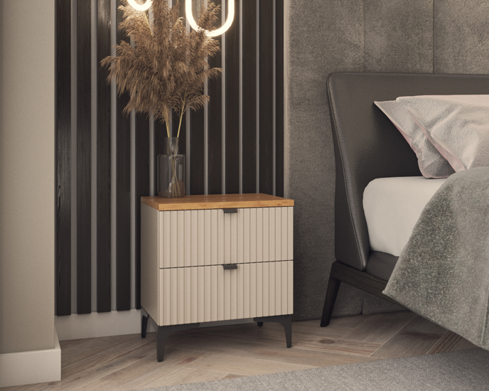 nowoczesna beżowa szafka Mafi 3X