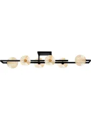 Czarno-beżowa szeroka lampa sufitowa - J009-Toreso w sklepie Edinos.pl
