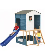 Niebieski plac zabaw ze zjeżdzalnią i piaskownicą - Welos w sklepie Edinos.pl