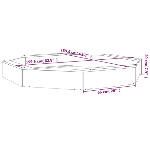 wymiary szarej piaskownicy Hustix