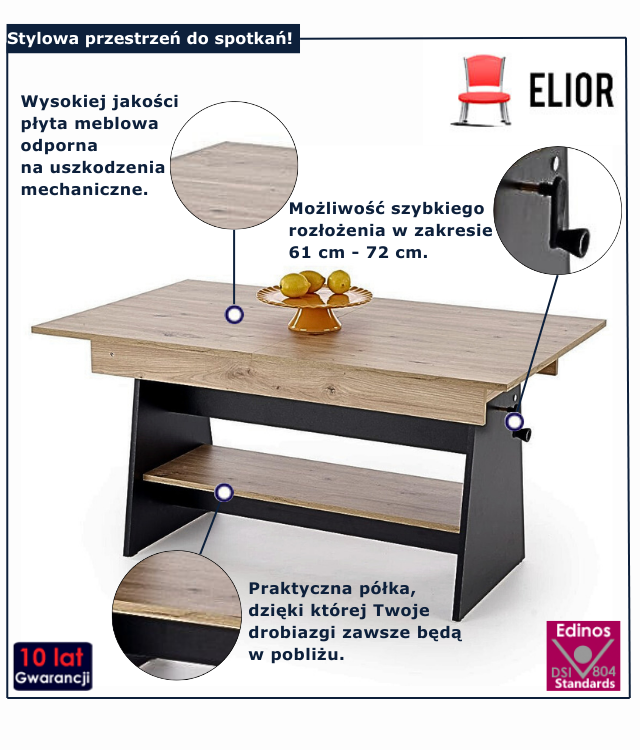 Ławostół do salonu Indeko