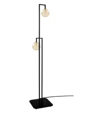 Czarno-beżowa lampa podłogowa - J011-Toreso w sklepie Edinos.pl