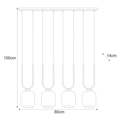 Lampa wisząca beż wymiary J014-Biron