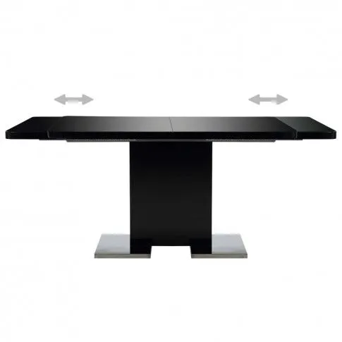 Szczegółowe zdjęcie nr 6 produktu Czarny rozkładany stół - Pables