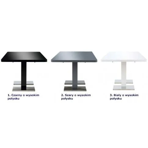 Szczegółowe zdjęcie nr 4 produktu Czarny rozkładany stół - Pables