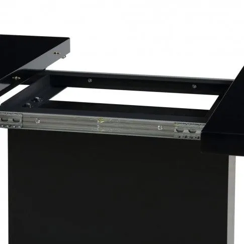 Szczegółowe zdjęcie nr 10 produktu Czarny rozkładany stół - Pables