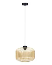 Czarno-beżowa lampa wisząca - J016-Kostela w sklepie Edinos.pl