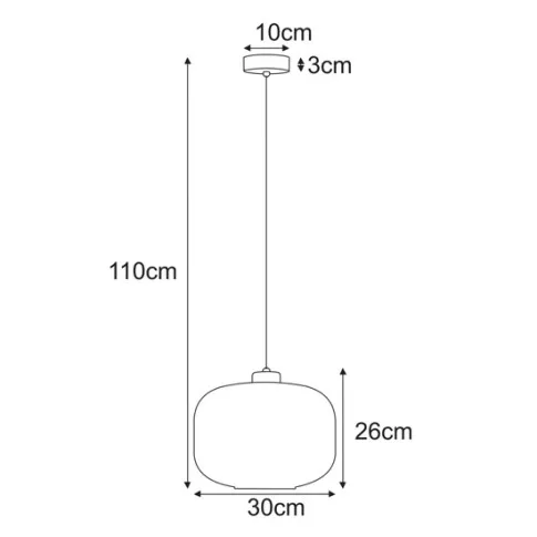 rysunek techniczny lampy J016-Kostela