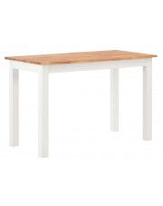 Stół z drewna dębowego Erin – biały  w sklepie Edinos.pl