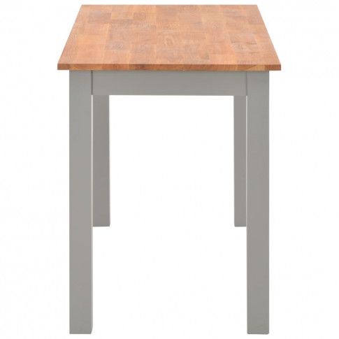 Szczegółowe zdjęcie nr 4 produktu Stół z drewna dębowego Erin – szary 