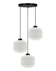 Biała wisząca lampa z trzema kloszami J019-Grand w sklepie Edinos.pl