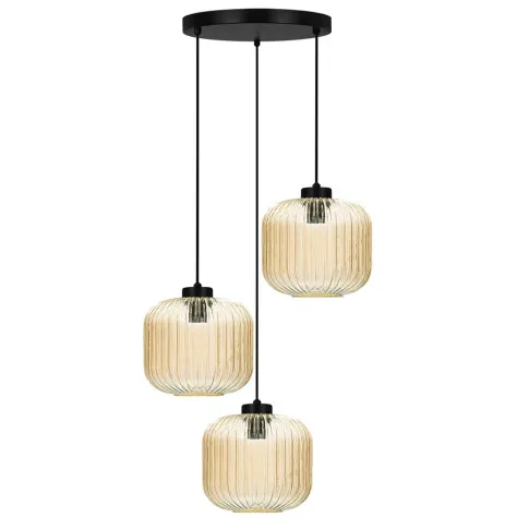 Beżowa wisząca lampa J019-Kostela