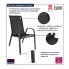 czarne krzesło sztaplowane Lexe