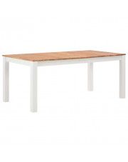 Stół jadalniany z drewna dębowego Erin 2X – biały  w sklepie Edinos.pl