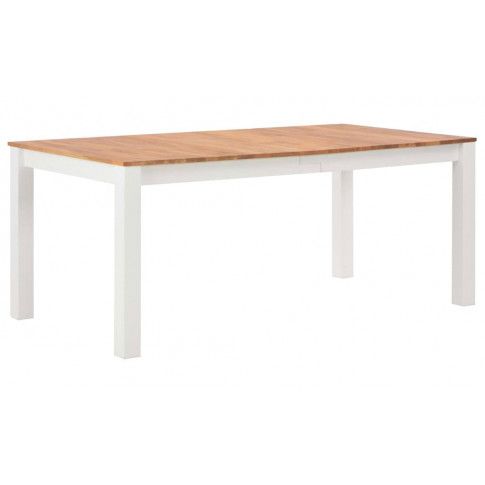 Szczegółowe zdjęcie nr 5 produktu Stół jadalniany z drewna dębowego Erin 2X – biały 