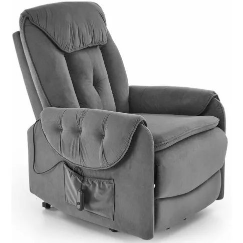 Szary fotel wypoczynkowy Comus