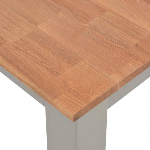 Szczegółowe zdjęcie nr 4 produktu Stół jadalniany z drewna dębowego Erin 2X – szary 